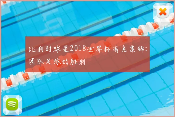 比利时球星2018世界杯高光集锦：团队足球的胜利